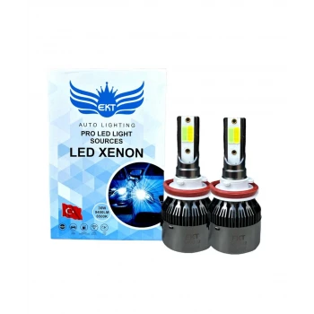 EKT 3 RENK-BUZ MAVİ+BEYAZ+KRİSTAL MAVİ-H11-LED FAR AMPULÜ