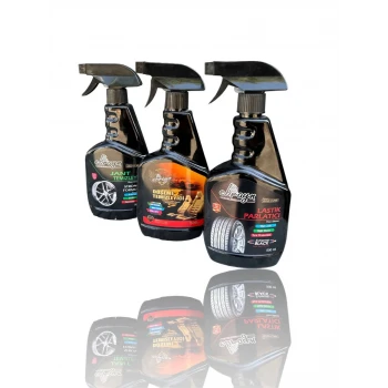 LASTİK PARLATICI DÖŞEME TEMİZLEYİCİ JANT TEMİZLEYİCİ 3 LÜ OTO BAKIM SETİ