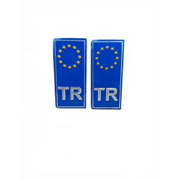 TR PLAKALIK STİCKER 2Lİ PAKET MAVİ