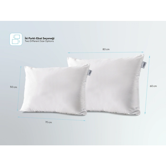 DOQU Home Whiteline Microfiber Yastık 50 x 70 cm - Beyaz