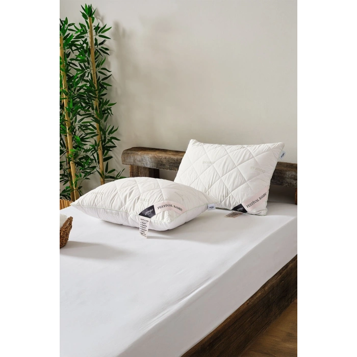 DOQU Home Festival Bambu Yastık Beyaz - 50 x 70 cm