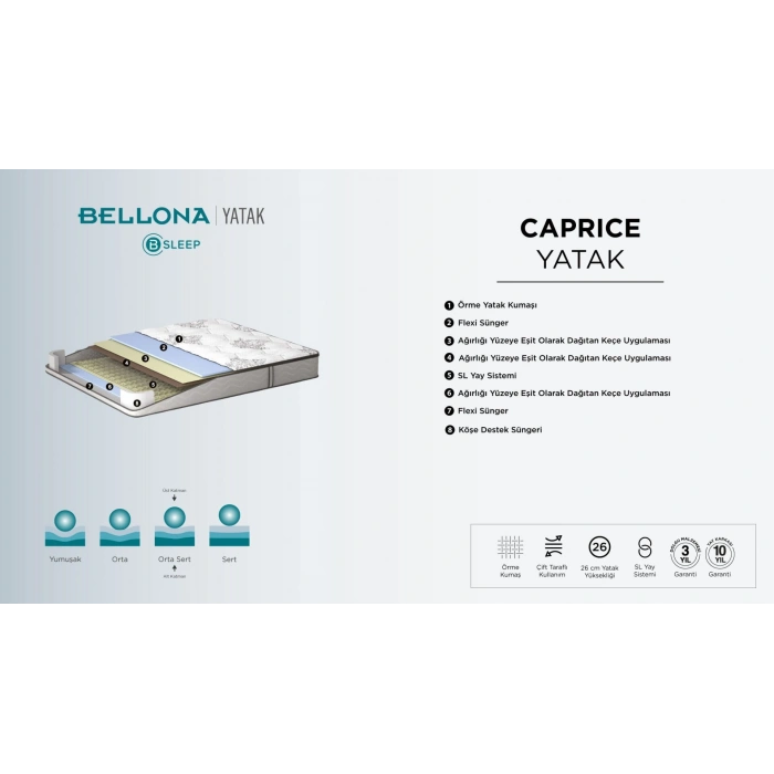 Bellona Caprice Yatak Alez Hediyeli
