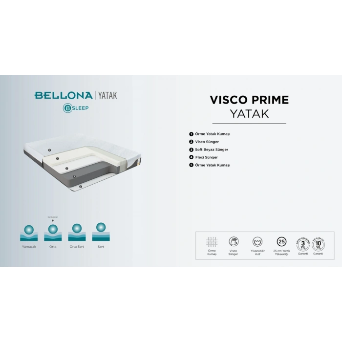 Bellona Visco Prime Yatak Alez Hediyeli