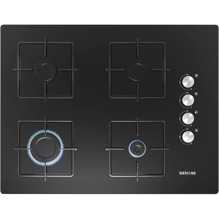 Siemens EO7C6PO12O iQ100 Gazlı Ocak 67 cm Sert cam, Siyah