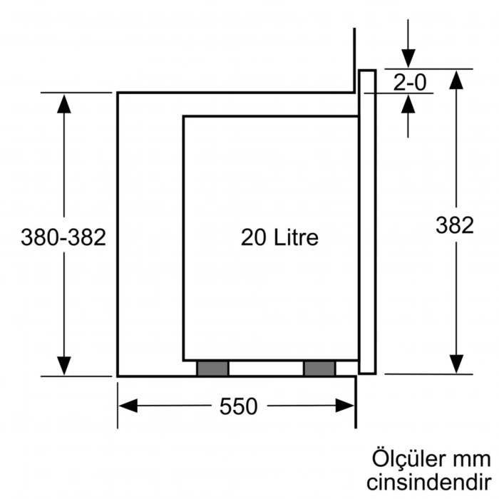 Siemens BF520LMR0 iQ300 Ankastre Mikrodalga 60 x 38 cm Inox