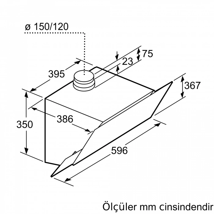 Siemens LC65KAJ20T iQ300 Duvar Tipi Davlumbaz