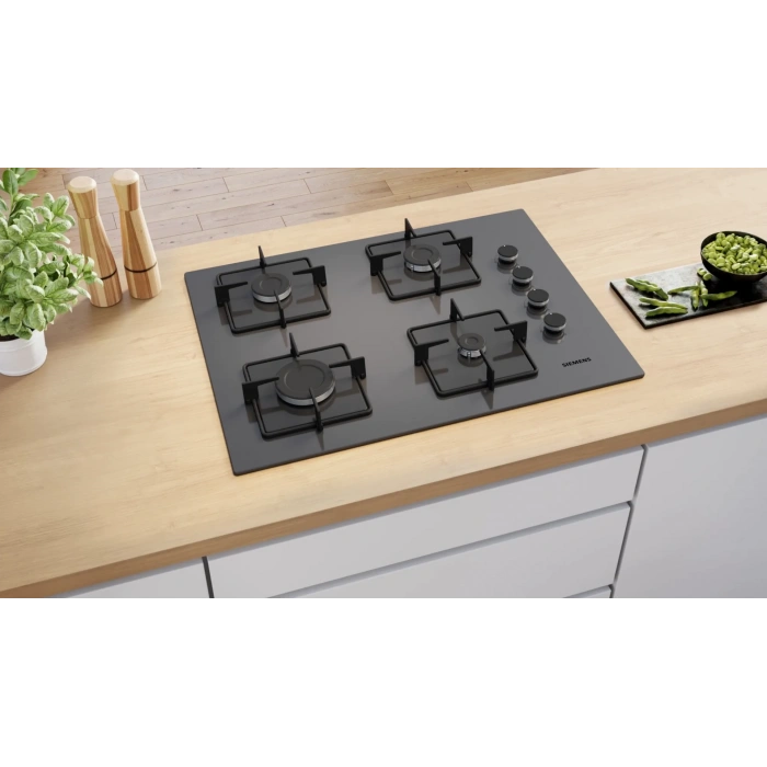 Siemens EO7C8PP30O iQ300 Gazlı Ocak 67 cm Sert cam,