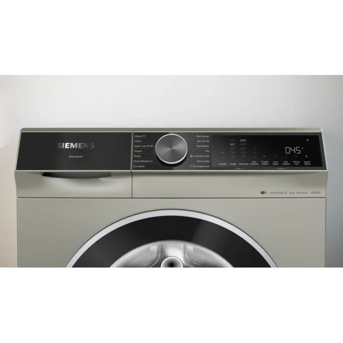 Siemens WG52K2ZXTR iQ500 Çamaşır Makinesi 10 kg maks. 1200 dev./dak., Gümüş