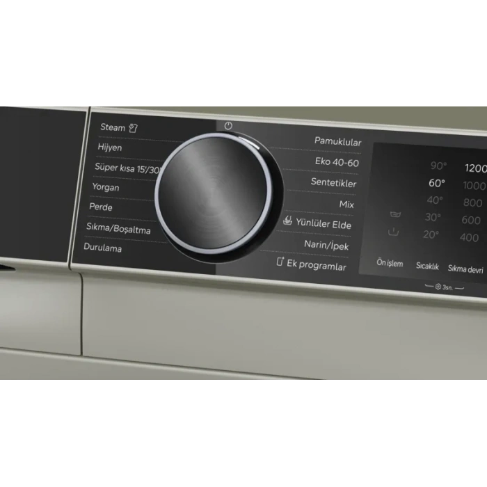 Siemens WG52K2ZXTR iQ500 Çamaşır Makinesi 10 kg maks. 1200 dev./dak., Gümüş