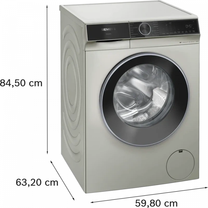 Siemens WG52K2ZXTR iQ500 Çamaşır Makinesi 10 kg maks. 1200 dev./dak., Gümüş