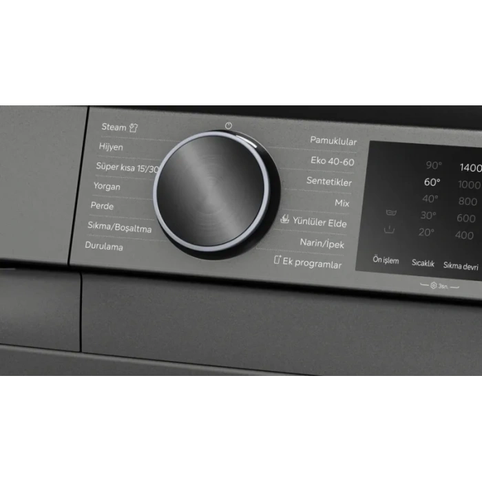 Siemens WG64K2ZRTR iQ500 Çamaşır Makinesi 11 kg maks. 1400 dev./dak., Antrasit