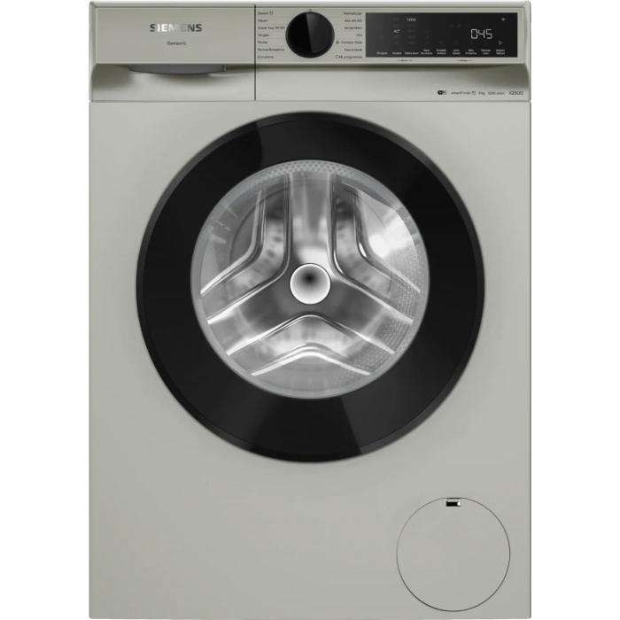 Siemens WG42K2ZXTR iQ500 Çamaşır Makinesi 9 kg maks. 1200 dev./dak., Gümüş