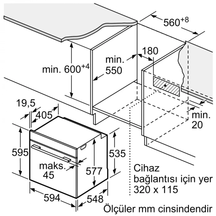 Siemens HB778G3B1 iQ700 Ankastre Fırın 60 x 60 cm Siyah