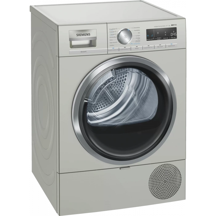 Siemens WT47XK8XTR iQ700 Isı Pompalı Kurutma Makinesi 9 kg Gümüş