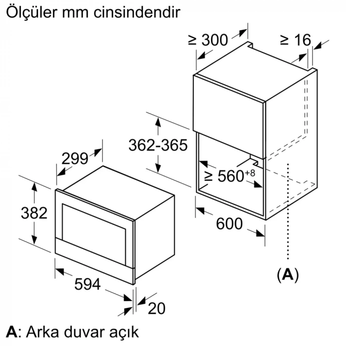 Siemens BE634LGS1 21 Lt. Siyah Ankastre Mikrodalga Fırın