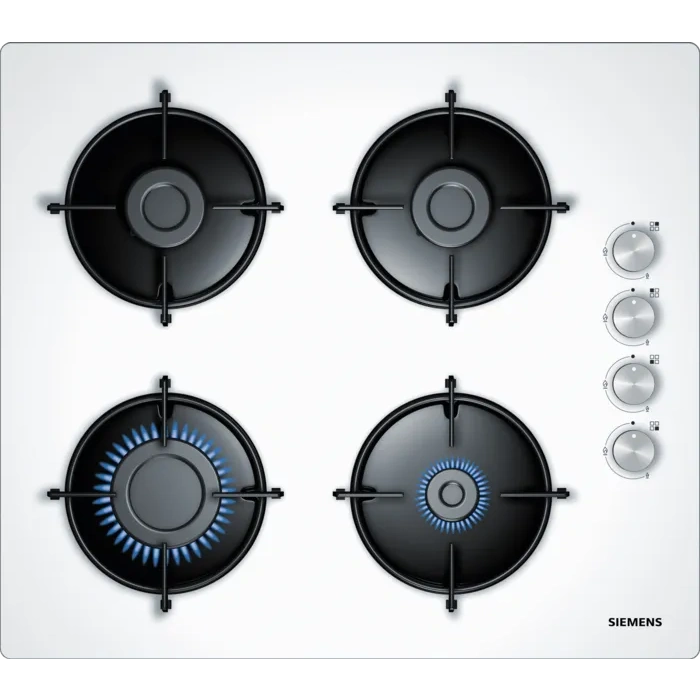 Siemens EO6C2PB11O Doğalgazlı Ankastre Beyaz Cam Ocak