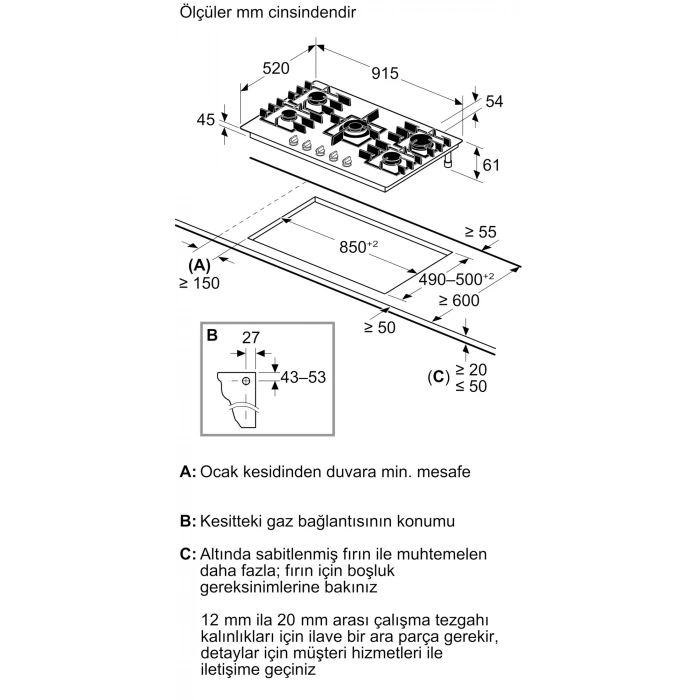 Siemens EP9A6QI40 Ankastre Ocak