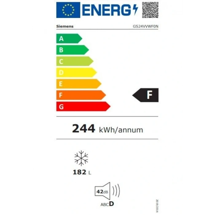 Siemens GS24VVWF0N 192 LT 6 Çekmeceli Dikey Derin Dondurucu