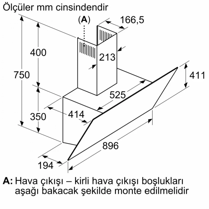 Siemens LC97KPJ60T Eğimli Davlumbaz