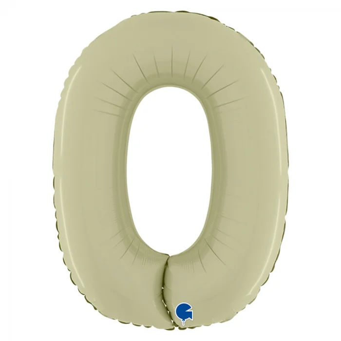 0 Rakam Grabo Satin Olive Green Folyo Balon 26