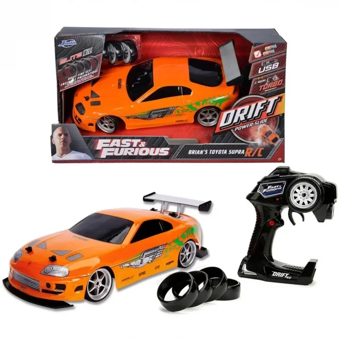 1:10 Fast & Furious 1995 Kumandalı Brian's Toyota Supra Drift Turbo Araba