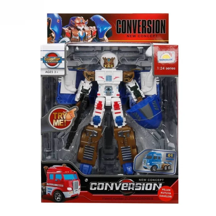 1:24 Sesli ve Işıklı Dönüşebilen Robot 22 cm
