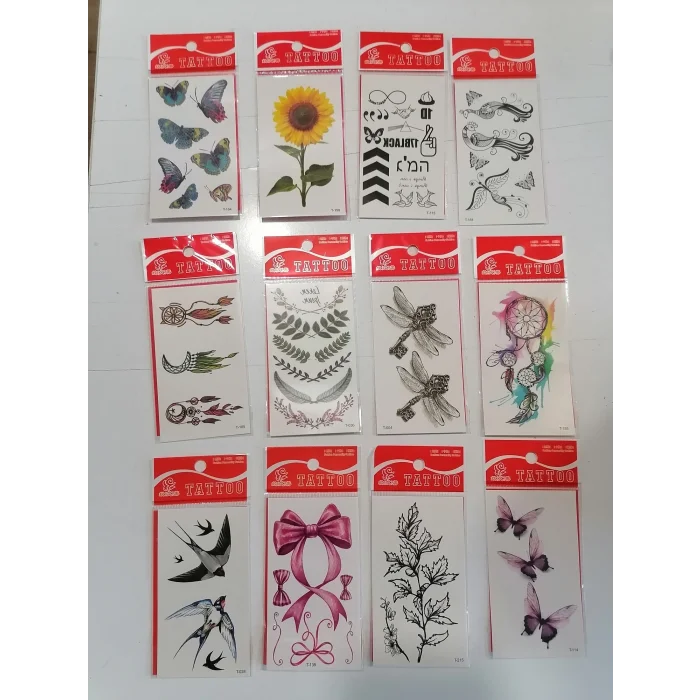 12 Adet Birden Minimal Yapıştırma Dövme Model 13
