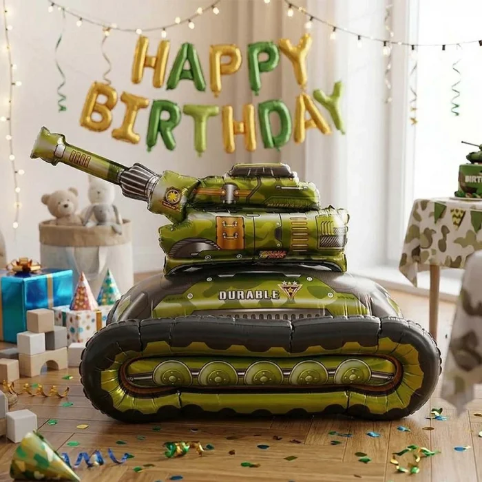 4D Askeri Tank Şekilli Folyo Balon
