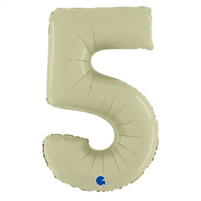 5 Rakam Grabo Satin Olive Green Folyo Balon 26