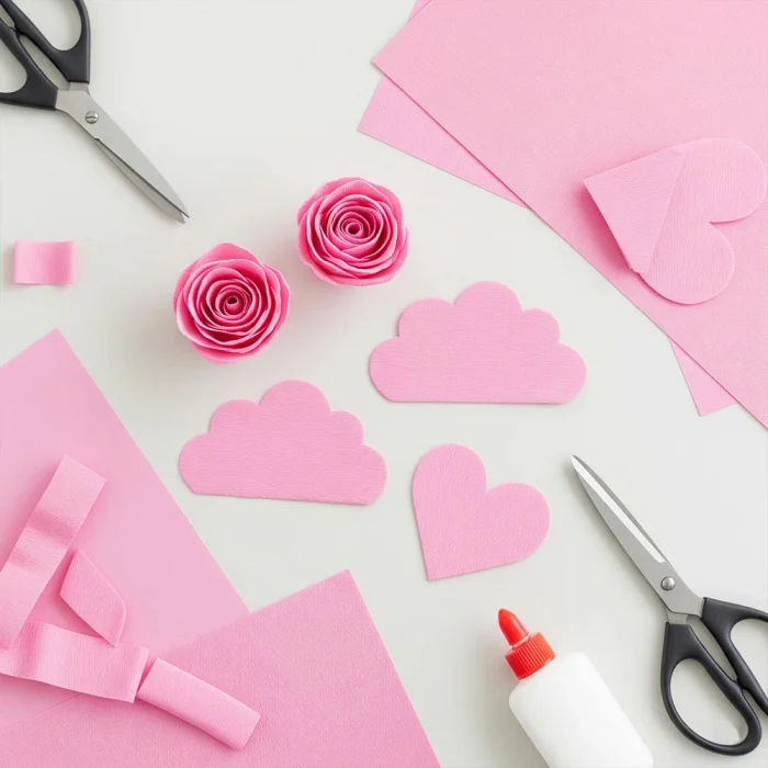 Açık Pembe Krapon Kağıdı 50x200