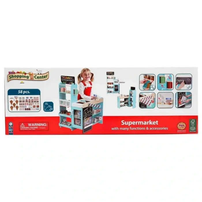 Ahşap Süpermarket Oyun Seti