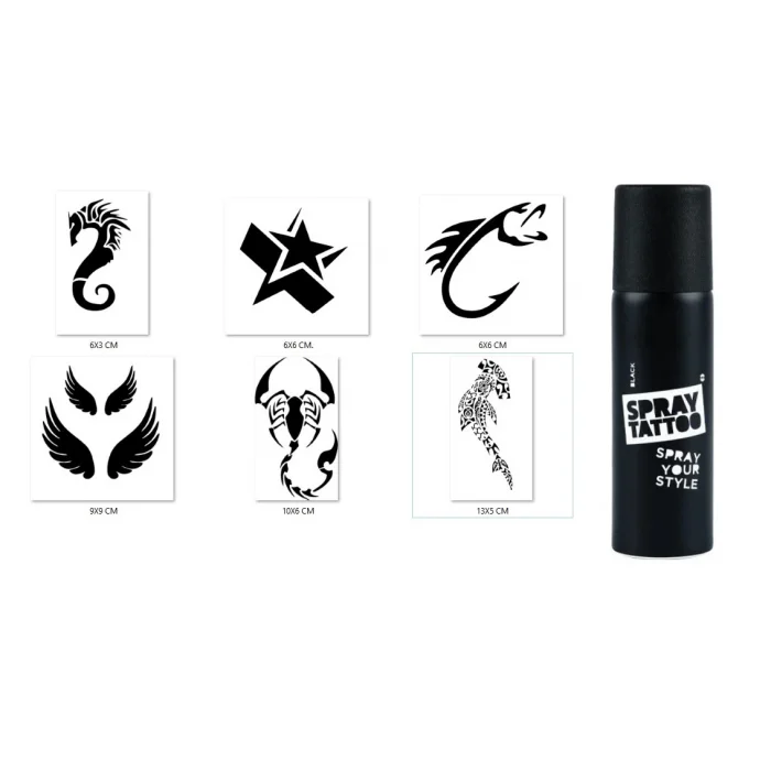 Akrep Ve Balık Geçici Sprey Dövme Seti Spray Tatto