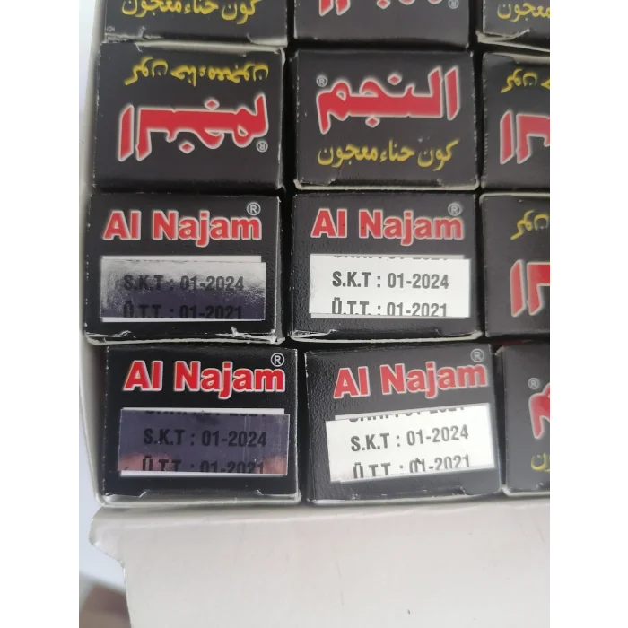 Al Najam Siyah 12 Tüp Hint Kınası Toptan Fiyatına Şablon Hediyeli