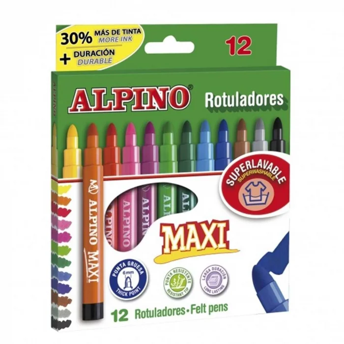 Alpino Maxi Jumbo Keçeli Kalem 12 Renk (AR-06)