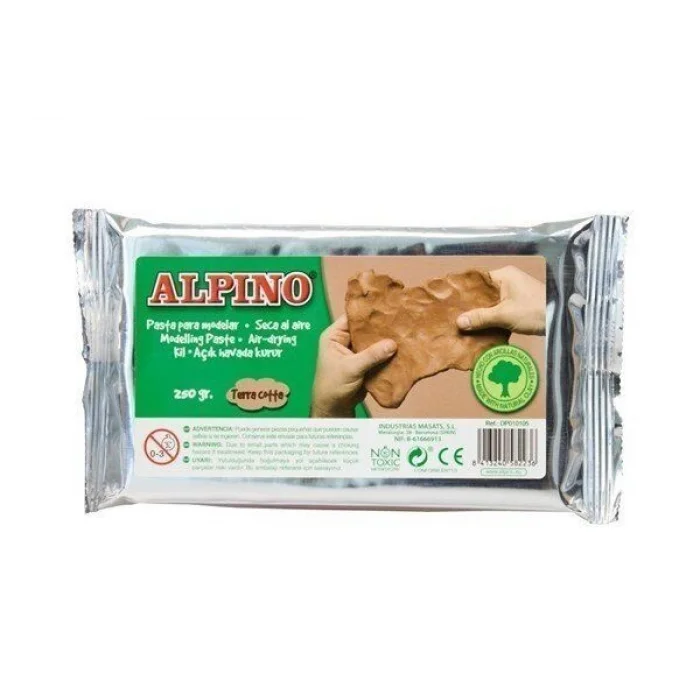 Alpino Şekillendirme Kili Seramik Hamuru 250 gr. Kahverengi
