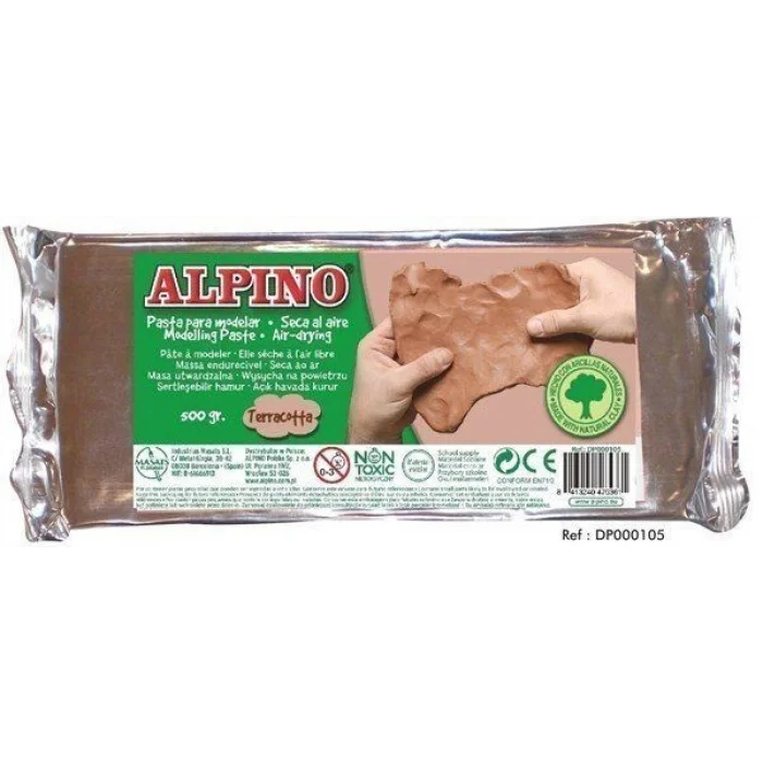 Alpino Şekillendirme Kili Seramik Hamuru 500 gr. Kahverengi