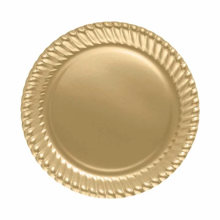 Altın Karton Tabak 23 cm