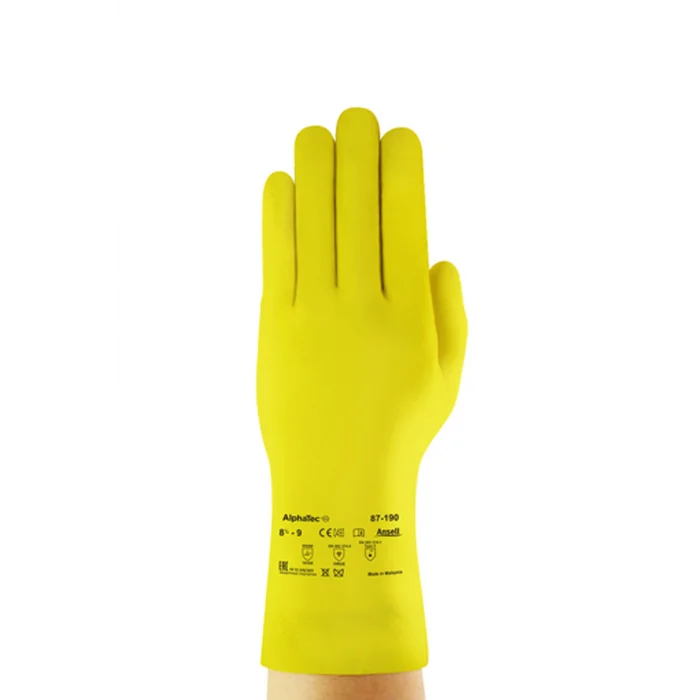 Ansell- ALPHATEC® 87-190 Kimyasal ve Sıvı Korumalı İş Eldiveni 1 Çift (9 Beden / L)