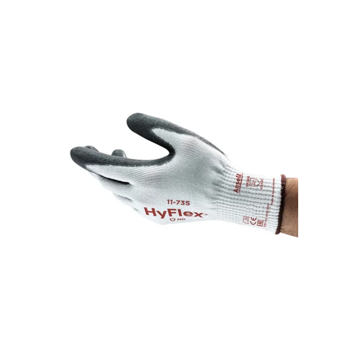 Ansell- HYFLEX® 11-735 Kesilmeye Karşı Mekanik Korumalı İş Eldiveni 1 Çift (9 Beden / L)