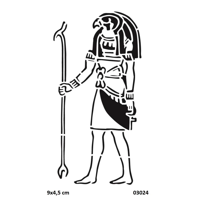 Antik Mısır Tanrı Thoth Geçici Dövme Şablonu