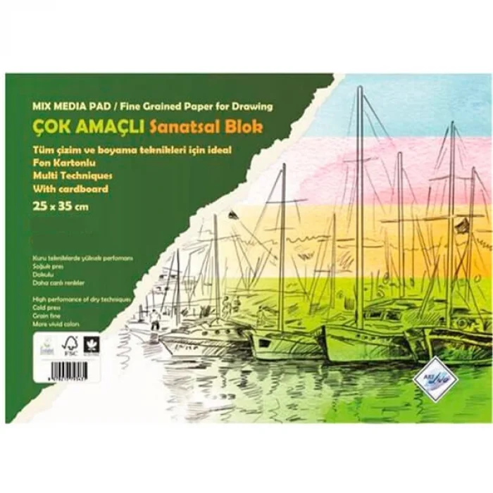 Art Liva Resim Defteri Fon Kartonlu 25x35 200 Gr.20+10 Yp. (SD-406)