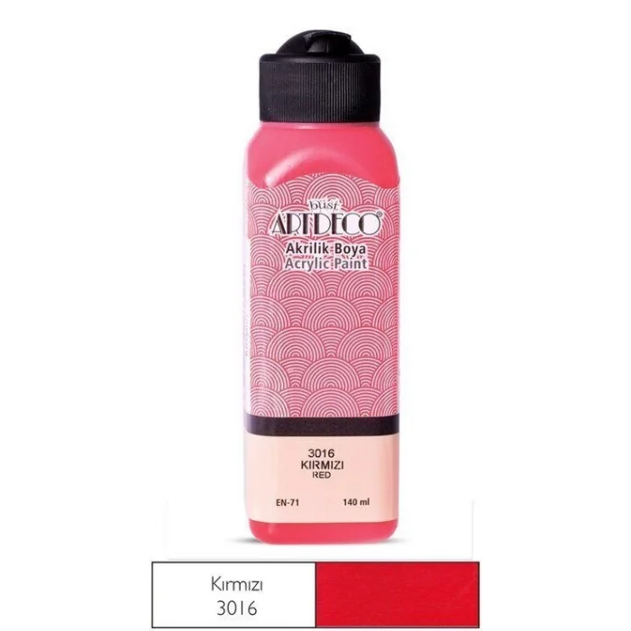 Artdeco Akrilik Boya 140 ml. 3016 KIRMIZI