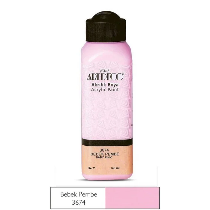 Artdeco Akrilik Boya 140 ml. 3674 BEBEK PEMBE