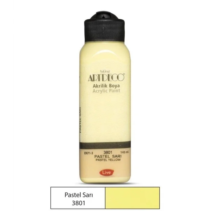 Artdeco Akrilik Boya 140 ml. 3801 Pastel Sarı