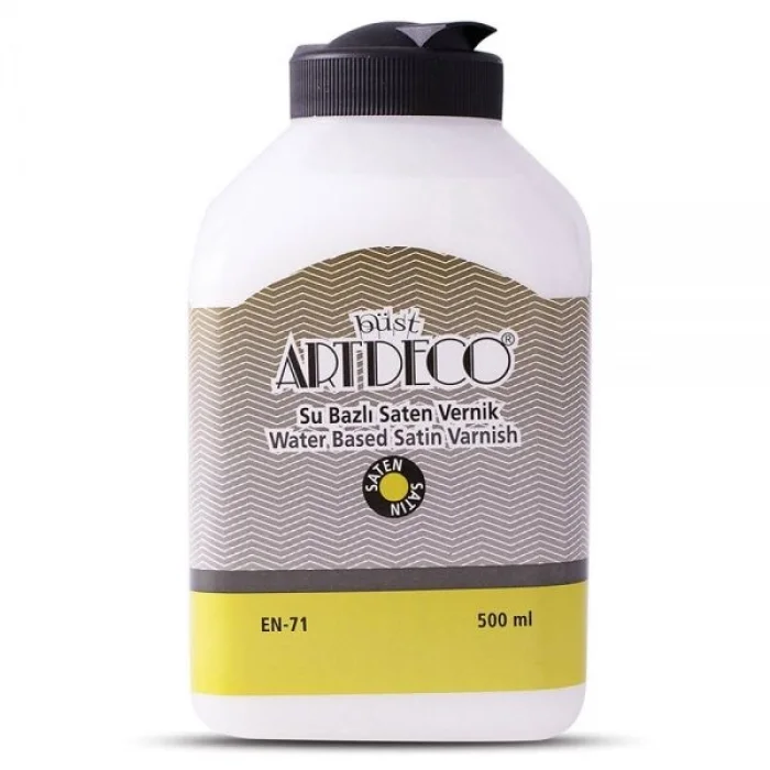 Artdeco Su Bazlı Yarı Mat (Saten) Vernik 500 ml.
