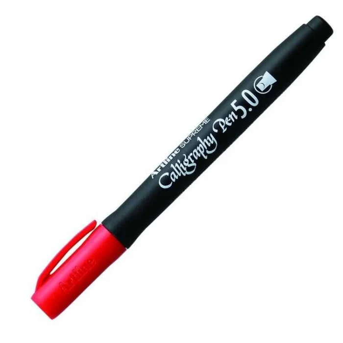 Artline Supreme Kaligrafi Kalemi 5.0 mm. Kırmızı
