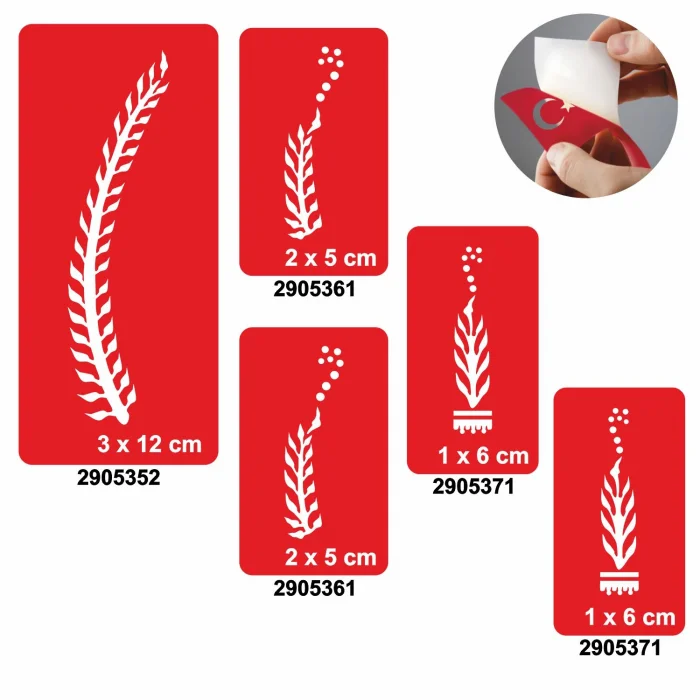 Aşk Merdiveni 5'li Set Geçici Dövme Kına Şablonu