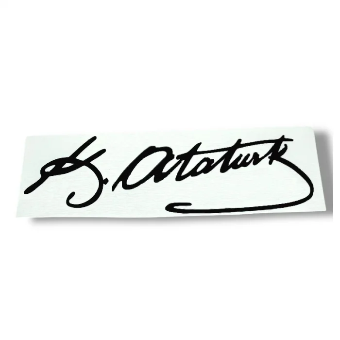 Atatürk İmza Sticker 2li ( 24 cm)