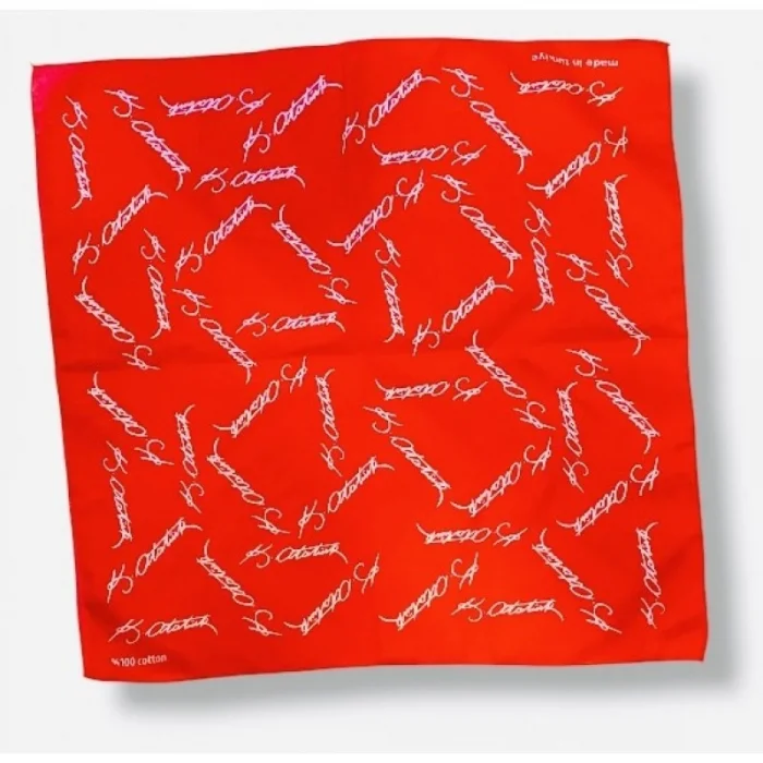 Ataturk İmzalı Kırmızı Bandana 55x55 cm