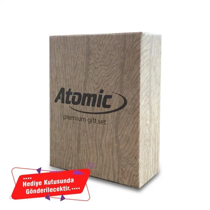 Atomic German Çakmak Tabaka Hediye Seti Siyah Gold